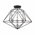 thumbnail image 6 of Z-Lite 918SF-MB-CH 14.25 x 18 in. Geo Semi Flush Mount, Matte Black & Chrome, 6 of 6