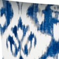 thumbnail image 4 of 17" X 17" Indigo Taupe And Cream Zippered Polyester Ikat Throw Pillow Cover, 4 of 5