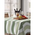 thumbnail image 6 of Sage Green Table Cloth, Abstract Geometric Ocean Wave Stripe Waterproof Tablecloth for Rectangle Tables, Reusable Washable Fabric Table Cover for Restaurant Kitchen Dining Tables 60"x102", 6 of 6