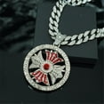 thumbnail image 2 of Men Women Hip Hop New Rotatable Cross Pendant Necklace with 15mm Crystal Cuban Chain HipHop Iced Out Bling Necklaces Fashion Charm Jewelry, 2 of 5