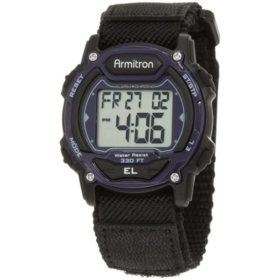 Watch Ladies Lcd Rnd Blu Nylon, PartNo 457004BLU, by Egluck Corportation, Clocks