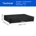thumbnail image 2 of Unique Bargains 2U Rack Mount Drawer for 19 Inch AV/Network/DJ Equipment Racks or Cabinets with Lock and Key., 2 of 5