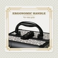 thumbnail image 3 of Byootique Makeup Train Case with Mirror Cosmetic Organizer Art Deco Graphite, 3 of 9