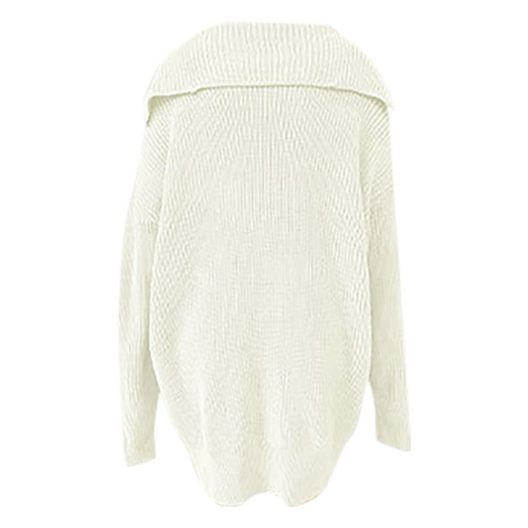 Large Lapel Solid Color Loose Sweater Large Lapel Solid Color Loose Sweater