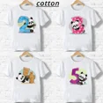 thumbnail image 2 of 2024 Feliz Cumpleaños Panda Número 1-9 Impresión Niños Camiseta Niño Niño Niña Ropa Verano Algodón Camiseta Linda Dibujos Animados Camiseta Bebé, 2 of 5