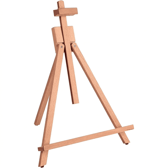 Falling in Art 25" Beechwood Tabletop Easel, A-Frame Display Stand for Painting, Canvas, Photos, and Signs