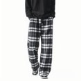 thumbnail image 1 of Puntoco Pantalones de polar de lana con bolsillos y cordón ajustable para hombre, 1 of 7