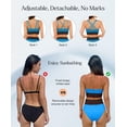 thumbnail image 2 of Conjunto de Bikini Popilush de Cintura Alta con Control de Abdomen Azul Talla L, 2 of 6