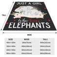 thumbnail image 2 of Elephant Blanket for Kids Girls Elephant Blanket Gifts 60" x 50" Flannel Just Girl Who Loves Elephants Floral Throw Blanket for Bed Living Room Sofa Couch Soft Warm Lightweight Cozy Elephant Decor, 2 of 6