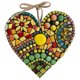 thumbnail image 1 of Colorido mosaico corazón colgante ornamento romántico retro resina artesanías para el hogar kaili Sencillez, 1 of 2