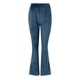 thumbnail image 4 of RUTAYY Women's Casual Flare Long Pants Solid Color High Waisted Comfortable Daily Wear Classic Stylish Trousers, 4 of 4