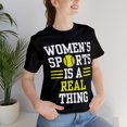 thumbnail image 6 of DJH Apparel | Women's Sports Is A Real Thing Softball Unisex Tshirt, 6 of 7