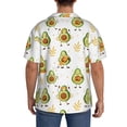thumbnail image 3 of KLL Lovely Avocado Print Men's Shirt Short Sleeve Button Down Summer Cuba Beach Shirts- 4X-Large, 3 of 5