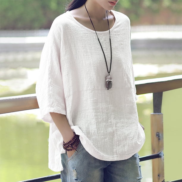 Fiudx Ofertas Flash Artículos En Oferta Moda Mujer Casual Manga Corta Talla Grande Camiseta Tops