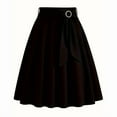 thumbnail image 2 of Delliss Women's Trendy Retro High Waist Skirts Hepburn Style Flared Tie Swing Skirt, 2 of 6