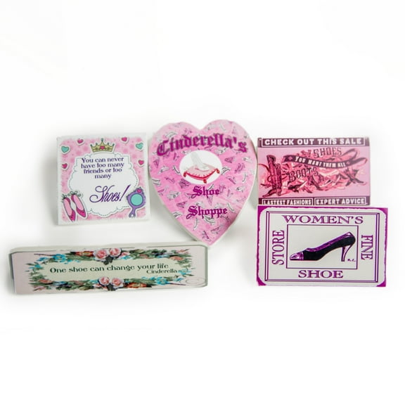 The Queen's Treasures Cinderella's Shoe Shoppe Signs Compatible with 18 inch American Girl Doll Furniture and Accessories. Sell Shoes!