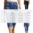 thumbnail image 4 of Hurxie Capris Jeans for Women High Waisted Trendy Pull On Elastic Waist Split Hem Skinny Stretchy Denim Capri Pants Black,S, 4 of 7