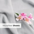 thumbnail image 6 of CGK Linens 6-Piece Extra Deep Pocket Sheet Set With Extra Matching Pillowcases - King Size Bed Sheets Fits 18"-24" Mattresses, Light Gray, 6 of 7