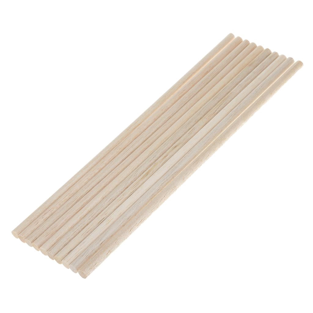 GUOOL 6x 10 Pack Balsa Wood Bar Stick Wooden Stick Wooden Sticks Round Stick Craft Sticks Round Sticks Wooden Sticks wood