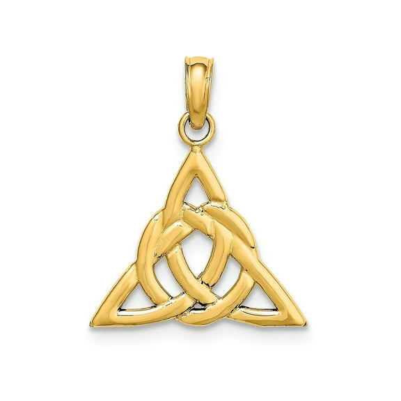 FJC Finejewelers 14k Yellow Gold Sm Celtic Trinity Knot Charmcut-out