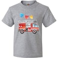 thumbnail image 3 of Inktastic Valentine's Day Fire Truck with Hearts Youth T-Shirt, 3 of 5