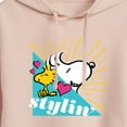 thumbnail image 3 of Peanuts - Snoopy Woodstock Stylin - Juniors Cropped Pullover Hoodie, 3 of 6
