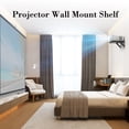 thumbnail image 2 of Mini Projector Shelf for Wall Mount, Projector Wall Mount Floating Shelf, Black Projector Stand, Projector Rack Holder, Modem Cable Shelf by Wood with Cable Ties, 2 of 7