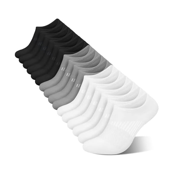 Eryueer No Show Socks Womens 8 Pairs, Ankle Non Slip Low Short Invisible Thin Liner Socks