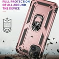 thumbnail image 6 of Allytech Rugged Case for iPhone 15, Military Grade Protection Shockproof Non-Slip Cover with Metal Rotatable Ring Stand, Magnetic Car Mount Holder Fashion Case for iPhone 15 - Rosegold, 6 of 6