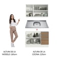thumbnail image 4 of Cocina Integral Madesa Glamy Con Mesón De Acero 120Cm Blanco/Marrón, 4 of 12
