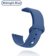 thumbnail image 1 of New 18mm 20mm 22mm Straps for Garmin Venu 2S Wristband Vivoactive 3 4S 4 Forerunner 245 645 Galaxy Watch 4 Classic 42 46mm MidniBlue Silicone 20mm, 1 of 5