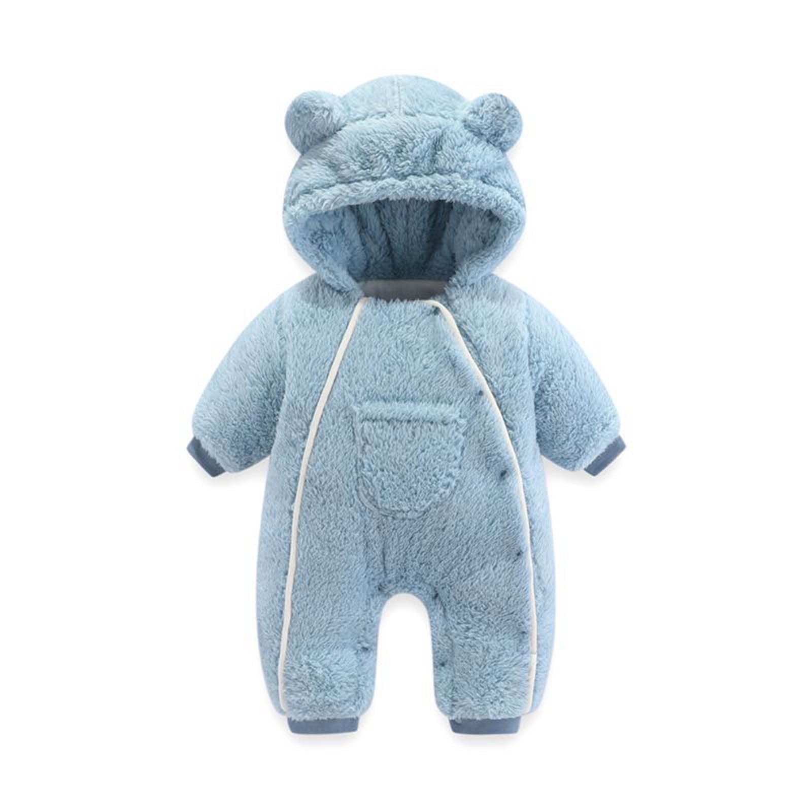 Gunia Fleece Jumpsuit For Infant Girls Boys Romper Thick Romper Hooded Coat Warm Outwear Autumn Winter Baby Newborn Snowsuit