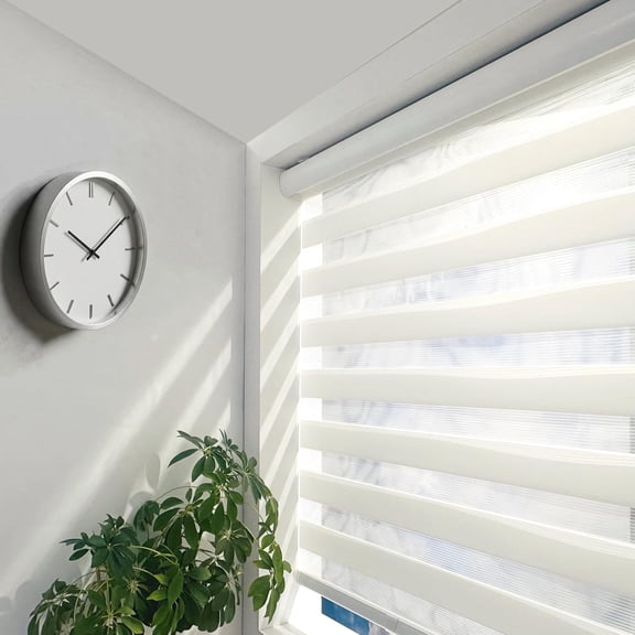 MISSUNNY 88"W x 72"H, Light Filtering Dual-Layer Window Shades for Privacy, White