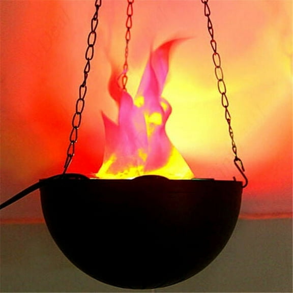 SHANNA 1 Pack 3D Fake Fire Light Hanging LED Flame Effect Lamp for Halloween Christmas Festival