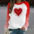 thumbnail image 5 of qucoqpe Womens Crewneck Sweatshirt Casual Loose Pullover Tops Love Heart Graphic Shirts Valentine's Day Gifts, 5 of 5
