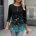 thumbnail image 5 of Fewfanhot Women's Clothing 2026 Blouse Crewneck Pleated Tunic Tops 3/4 Sleeve Dressy Casual Shirts Business Work Outfits, 5 of 7