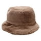 thumbnail image 1 of Gorro de pescador de piel sintética esponjosa para invierno, para mujer y hombre, estilo de color liso, 1 of 5