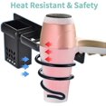 thumbnail image 4 of Hair Dryer Holder,Hair Dryer Shelf Wall Mounted, Multi Functional Bathroom Spiral Straightener Hair Dryer Rack Fit for Organizer Hair Styling Bath Too, 4 of 5