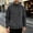 Gray, variant on Men's Stand Collar Full Zip Light Polar Fleece Jacket Solid Soft Thermal Mid Layer For Ski Resort Base Layering Road Trip Car Rides & Indoor Office Warm Ups Brown L