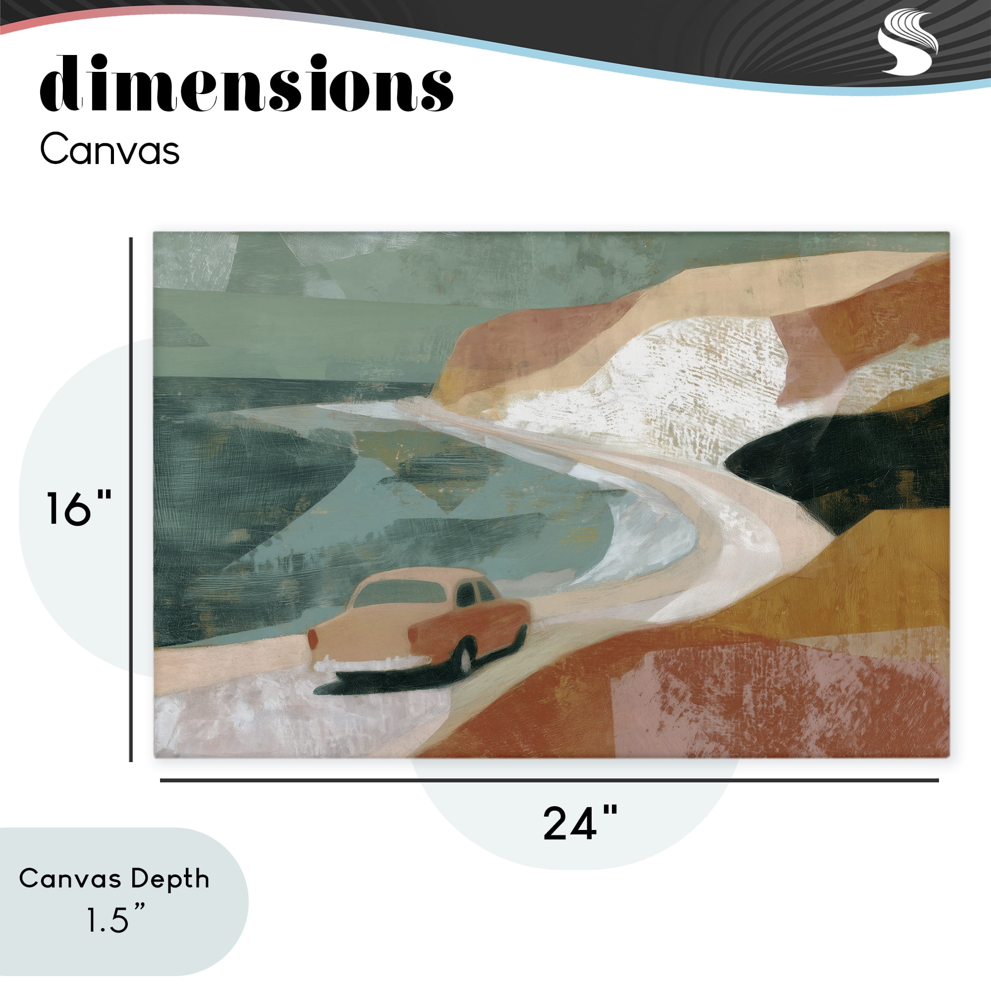 Stupell Industries Classic Car on Coastal Highway Canvas Wall Art, design by Chromatic Storm Studio