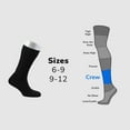 thumbnail image 4 of Cosyfeel Women's Loose Diabetic CREW Socks, Bamboo, Wide, Thin, Seamless Toe and Non-Binding Top, 4 Pairs, 4 of 9
