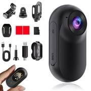 Mini Body Camera 1080P, Thumb Size Wearable Helmet Camera, Clip On Action Cam, Body Cam for Cycling Travel Sports(Matte Black)