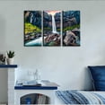 thumbnail image 4 of TISHIRON 3PCS Framed Canvas Wall Art Set,36"x24" Waterfall Landmark Canvas Art Decor, 4 of 7