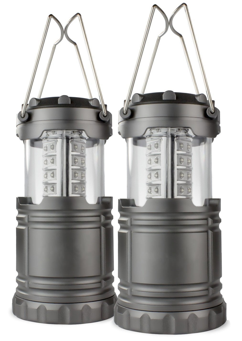2 LED Portable Lanterns Cordless Lights Lamp Outdoor Camping Hiking Flashlight 