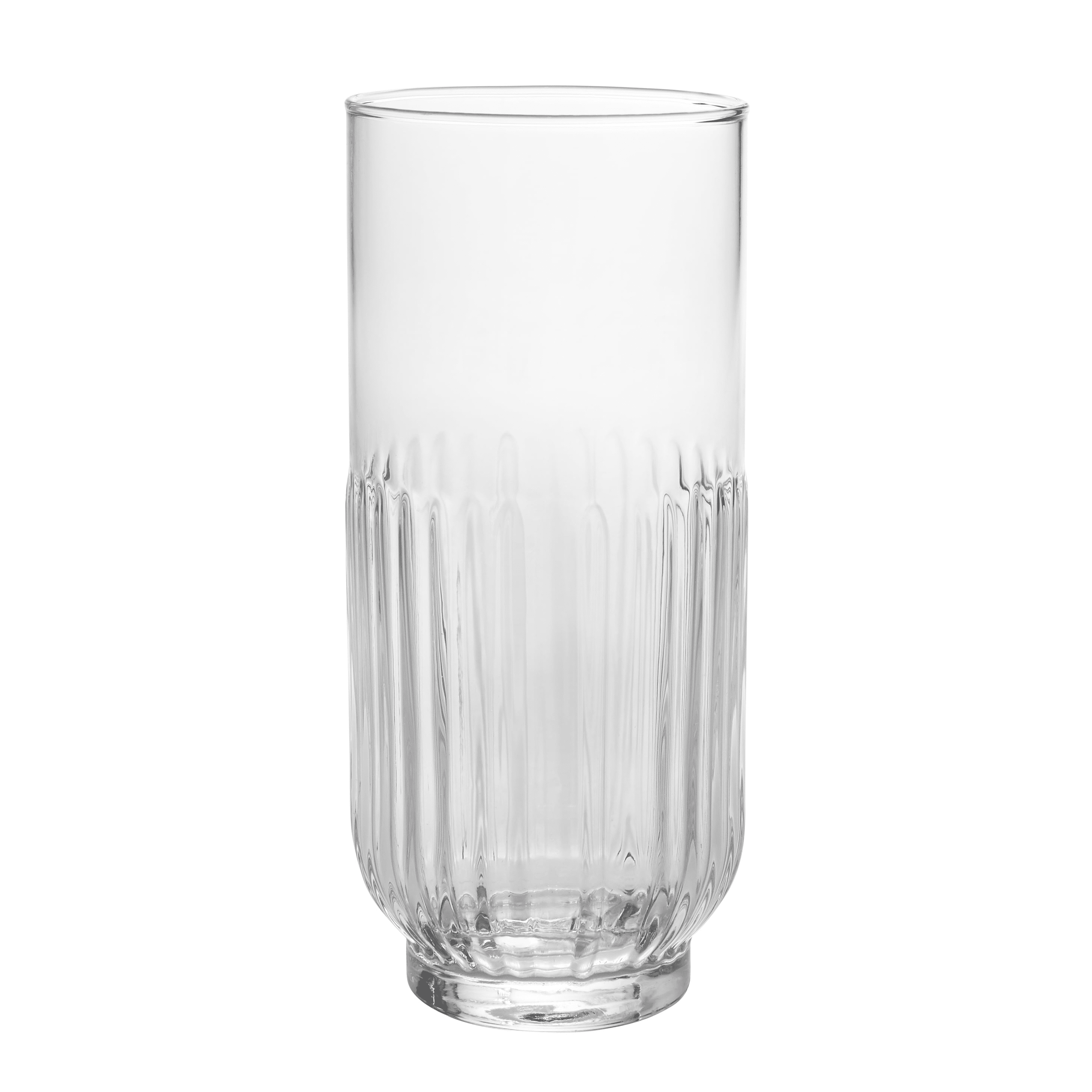 Set of 4  Hand Cut 15 oz Highball Beverage Glass Engraved with custom  monogram