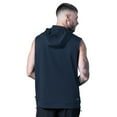 thumbnail image 2 of Men's MSX by Michael Strahan Navy Dallas Cowboys Tri-Blend Rebound Sleeveless Hoodie, 2 of 4
