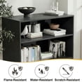 thumbnail image 3 of Lumioca 6-Tier Wooden Bookshelf, 82"H Bookcase with Adjustable Shelves (130lbs,Black), 3 of 4