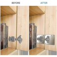 thumbnail image 3 of 10pcs Cabinet Hinge Repair Plate Kit With Holes Flat Fixing Brackets SX, 3 of 5