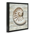 thumbnail image 3 of Stupell Industries Cowrie Shell on Shiplap Black Framed Floater Canvas Wall Art design by Amber Sterling, 18 x 18, 3 of 9