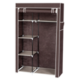 thumbnail image 6 of GZXS Portable Closet Wardrobe, 64" Clothing Organizer Storage Rack with Hanging Rod, Side Pockets and Non-Woven Fabric Cover, Easy Assembly, Dark Brown, 6 of 10